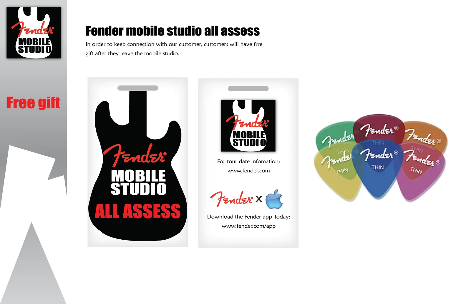 Fender Mobile studio proposal: Gift for the Fender customers