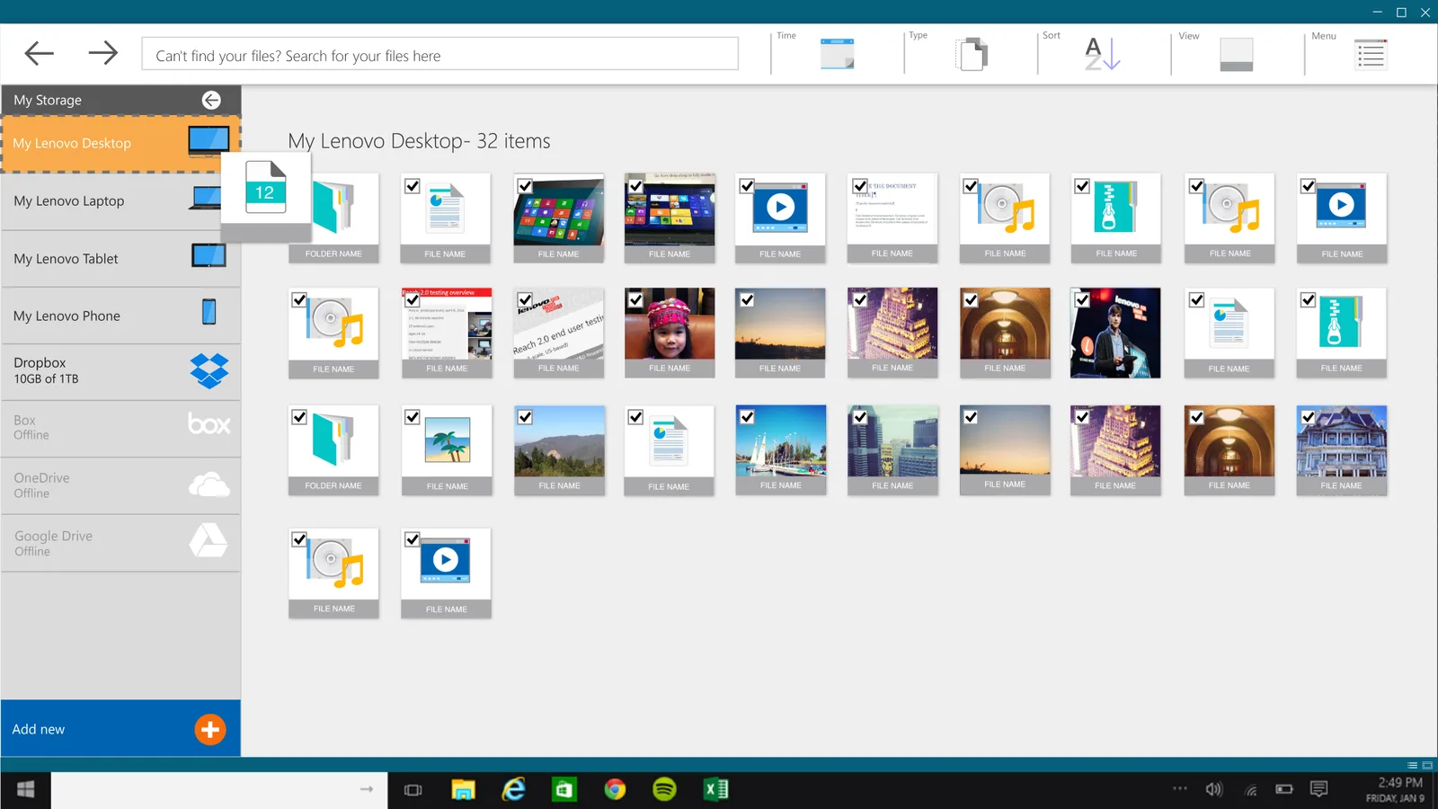 REACHit 3.0: REACHit PC version UI- Drag and Drop interaction