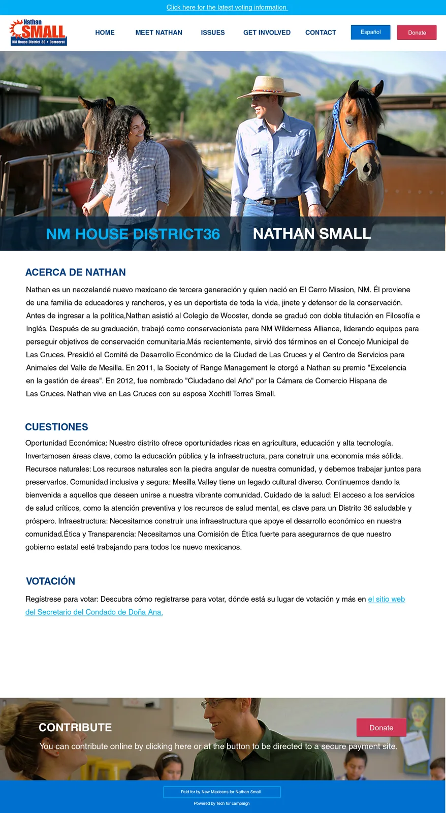 Representative Nathan Small website, image 2 of 4